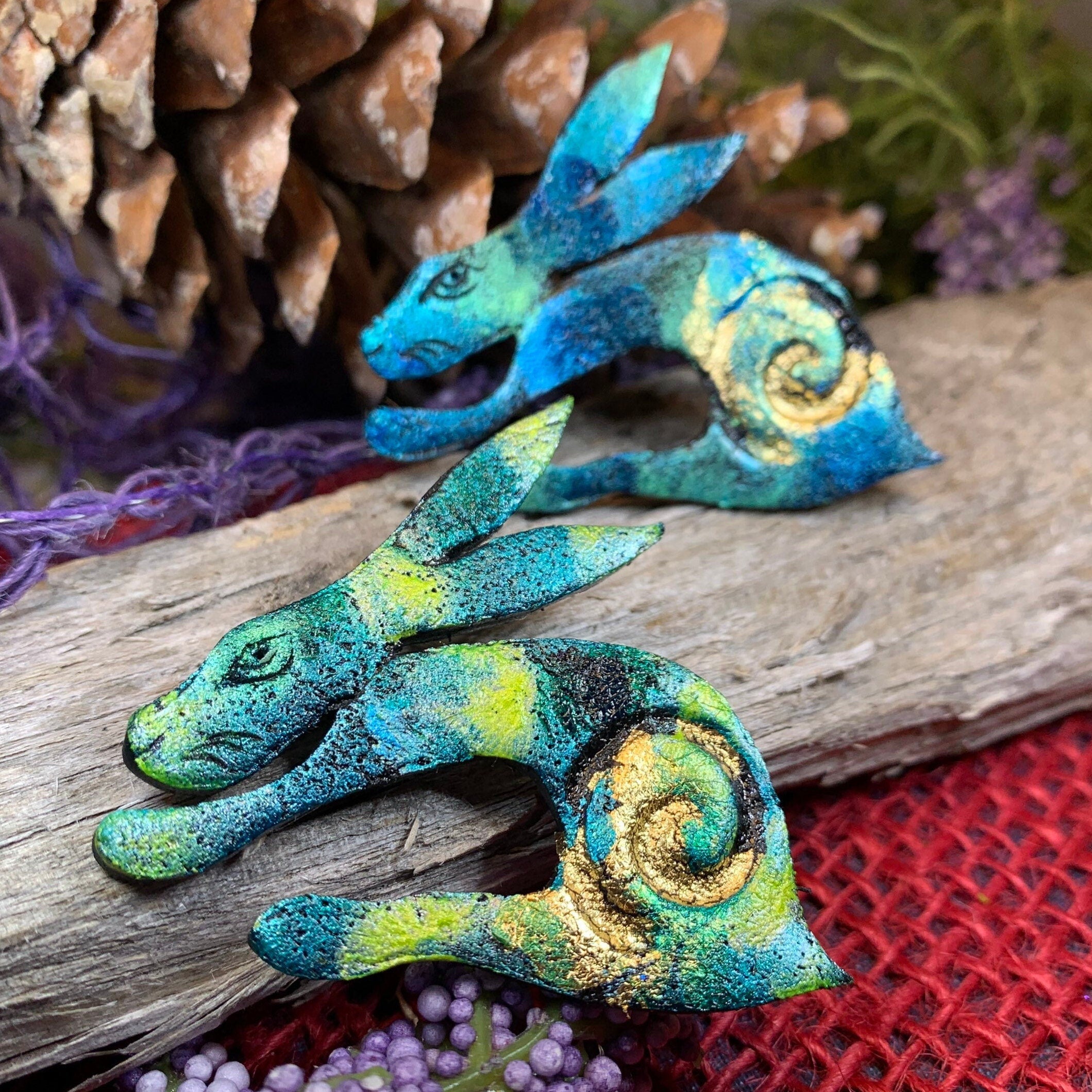 Zahina Rabbit Brooch - Handmade in Scotland
