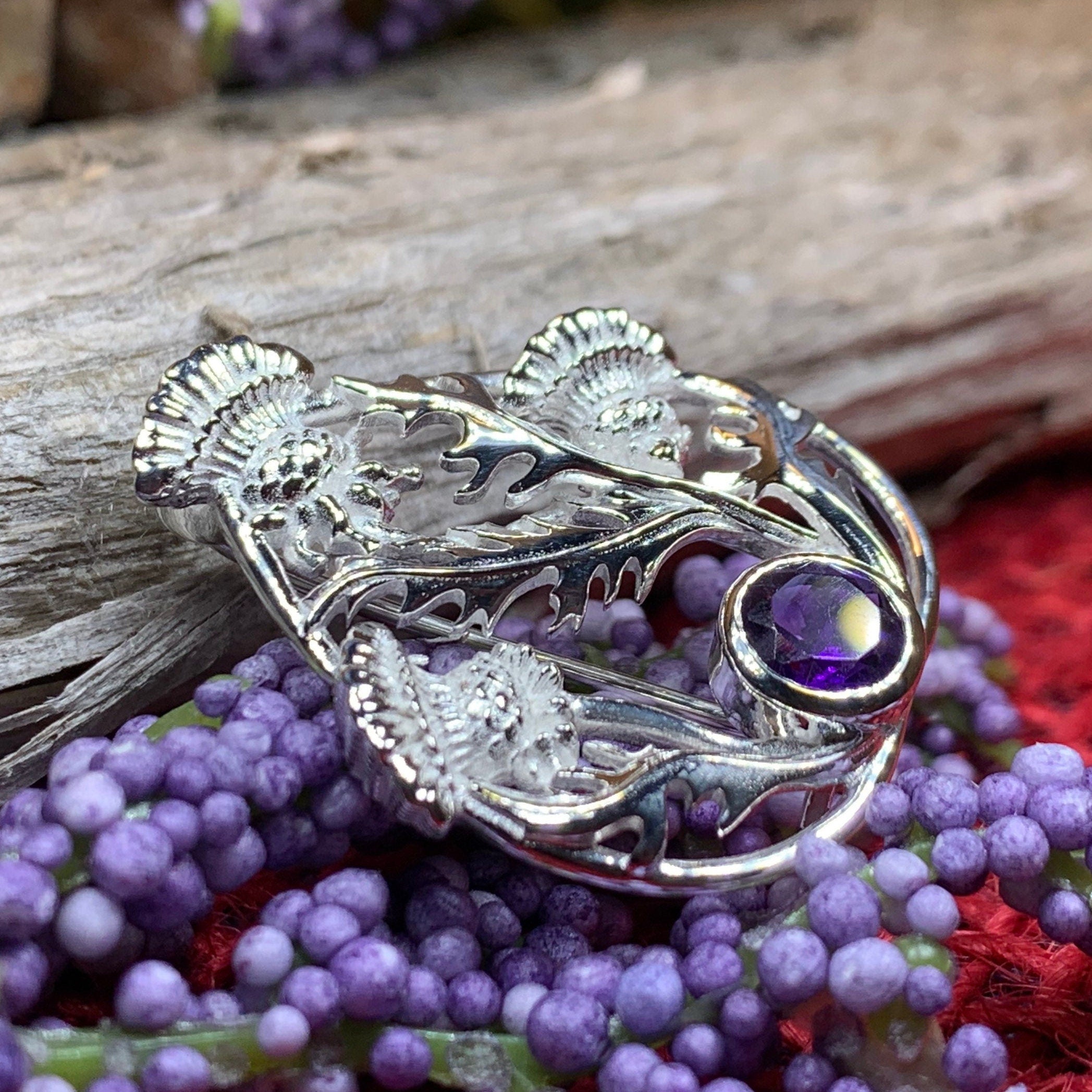 Cairn Baird Scottish Thistle Brooch