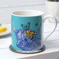 Highland Cow & Butterflies Mug