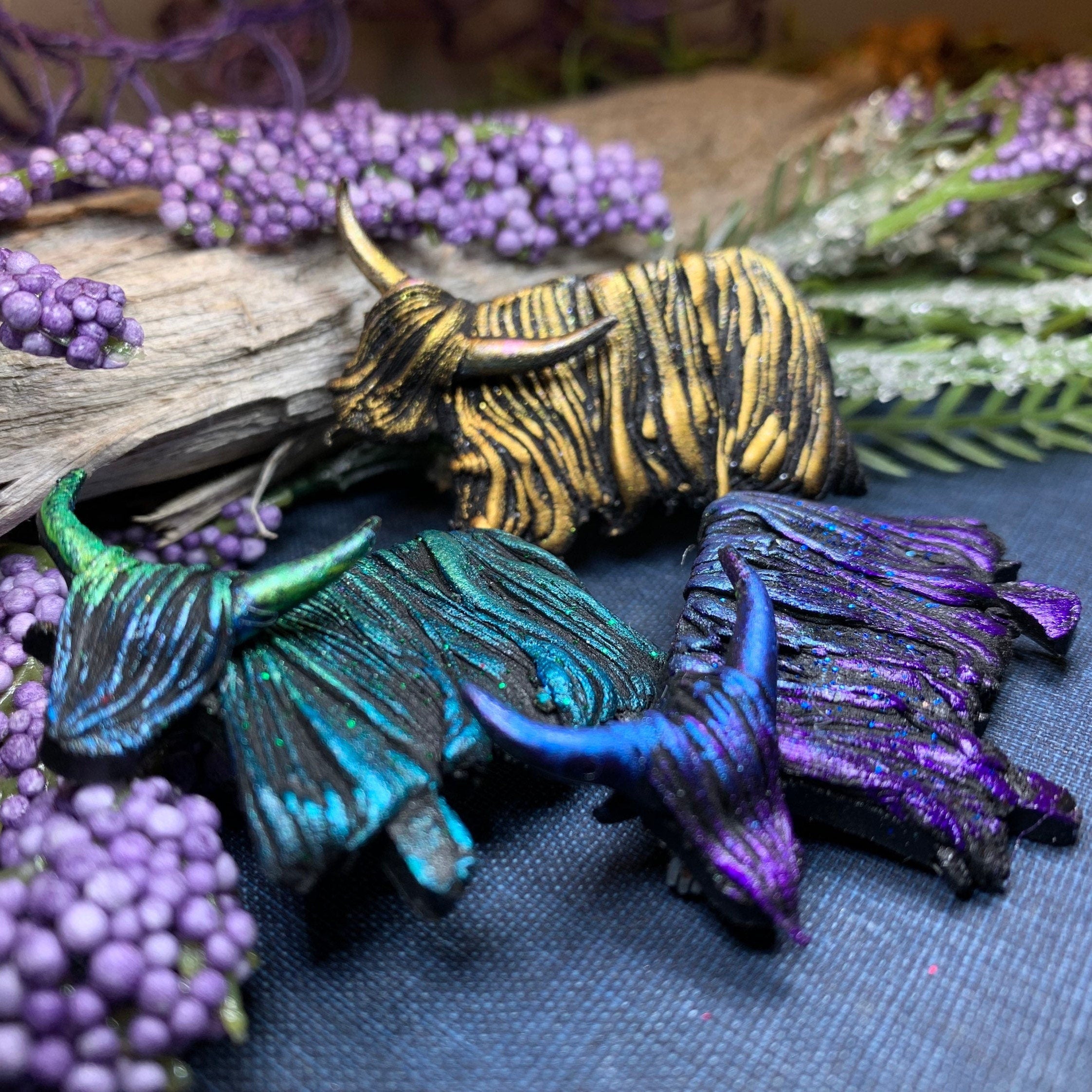Shaggy Highland Cow Brooch - Handmade in Scotland
