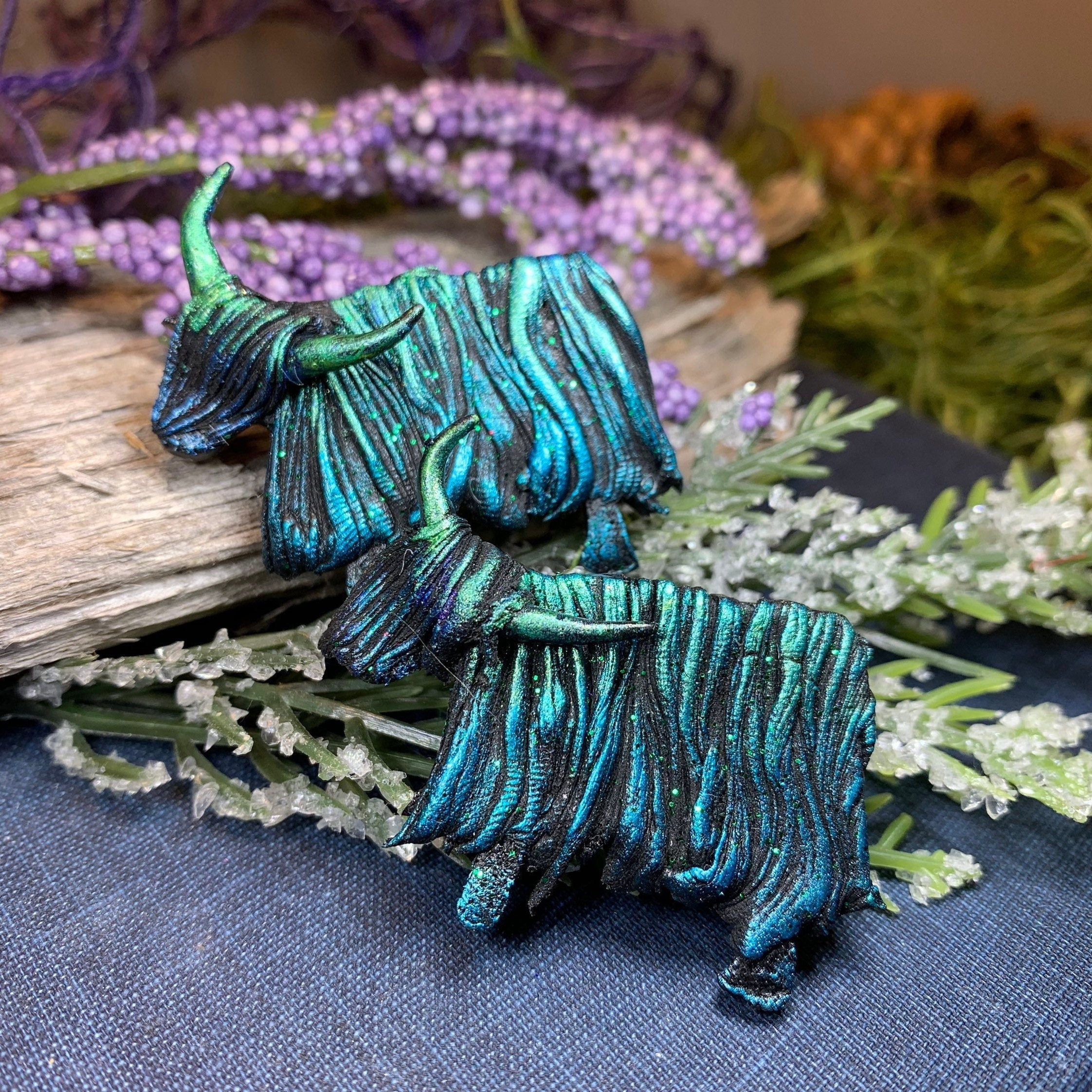 Shaggy Highland Cow Brooch - Handmade in Scotland