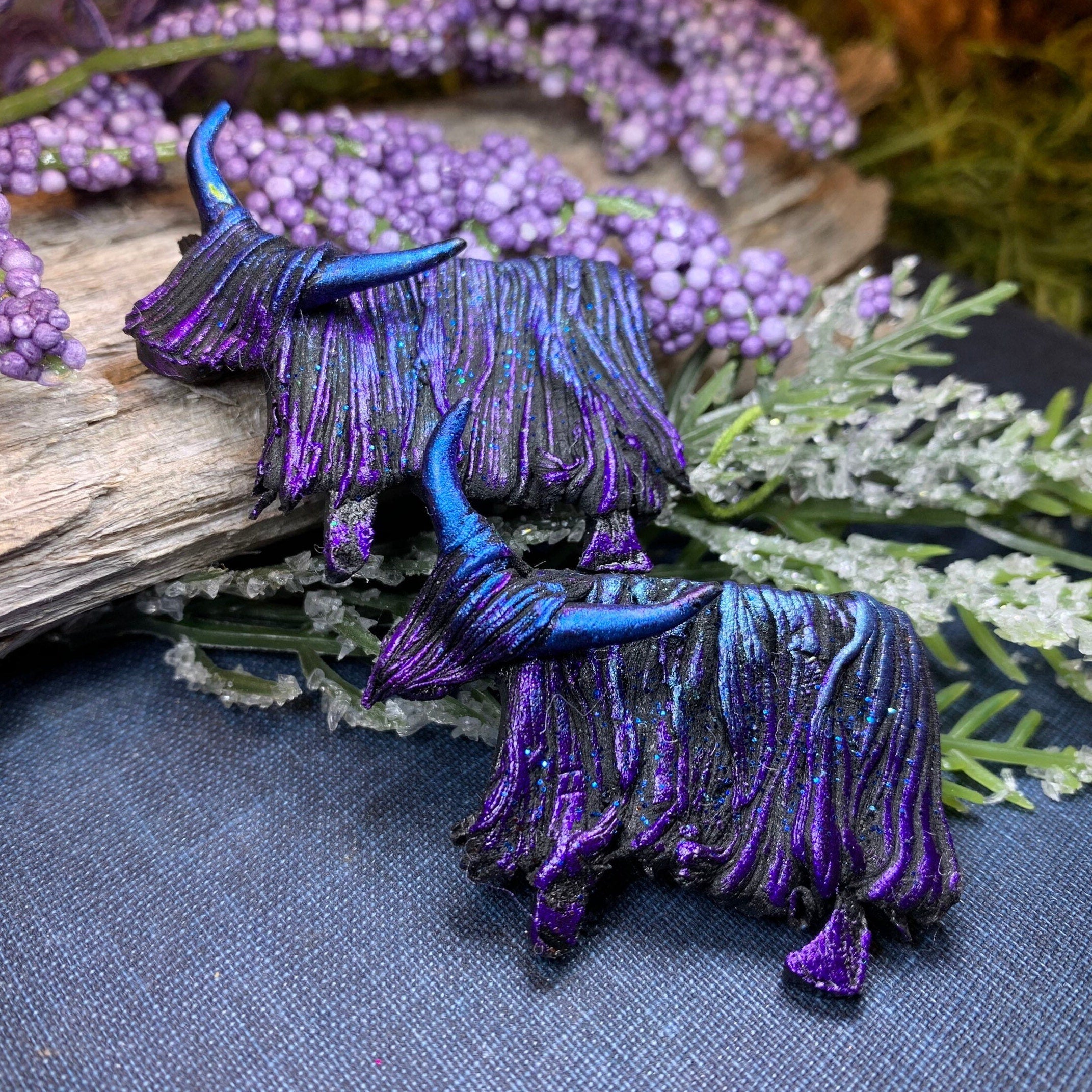 Shaggy Highland Cow Brooch - Handmade in Scotland