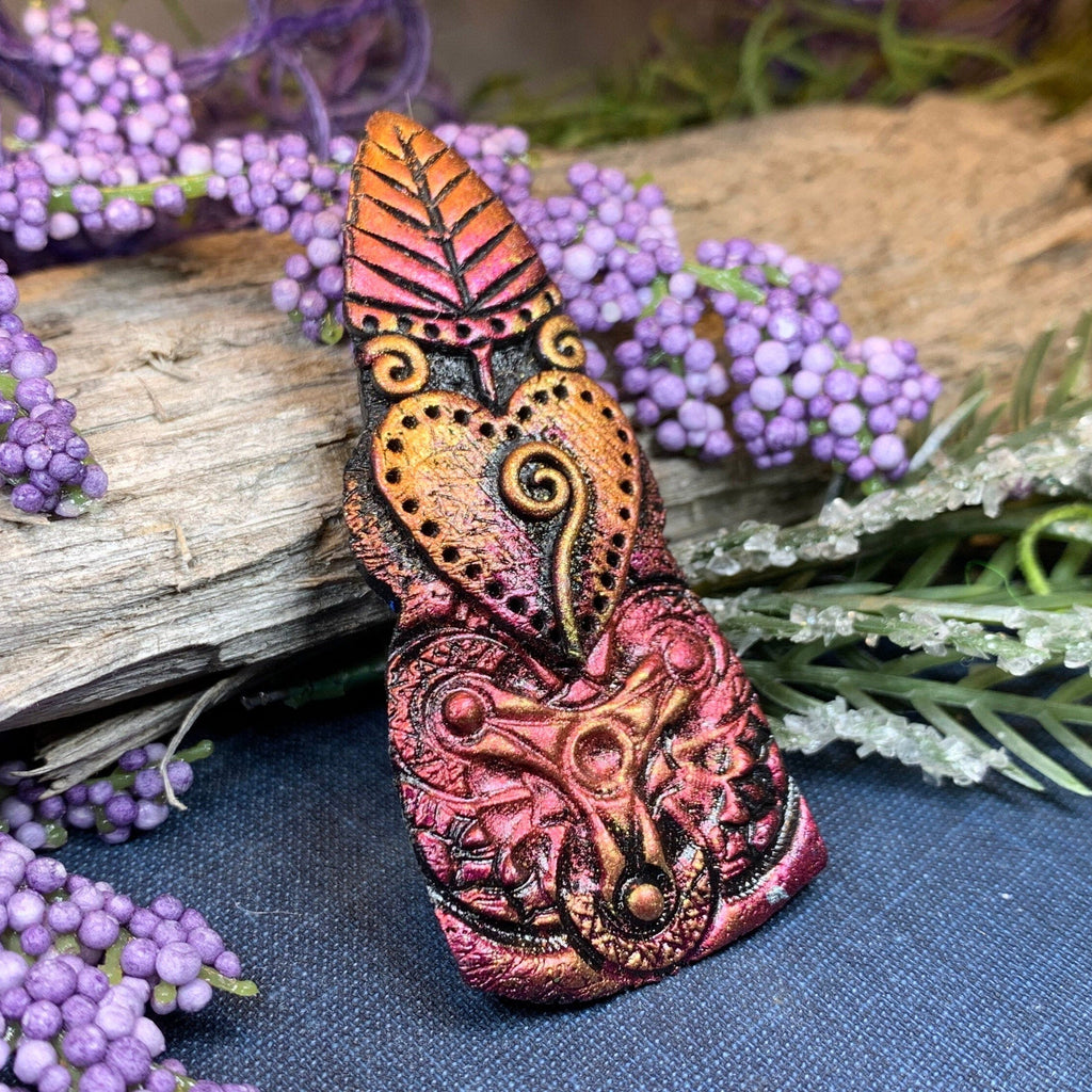 Whimsical Viking Warrior Brooch - Handmade in Scotland