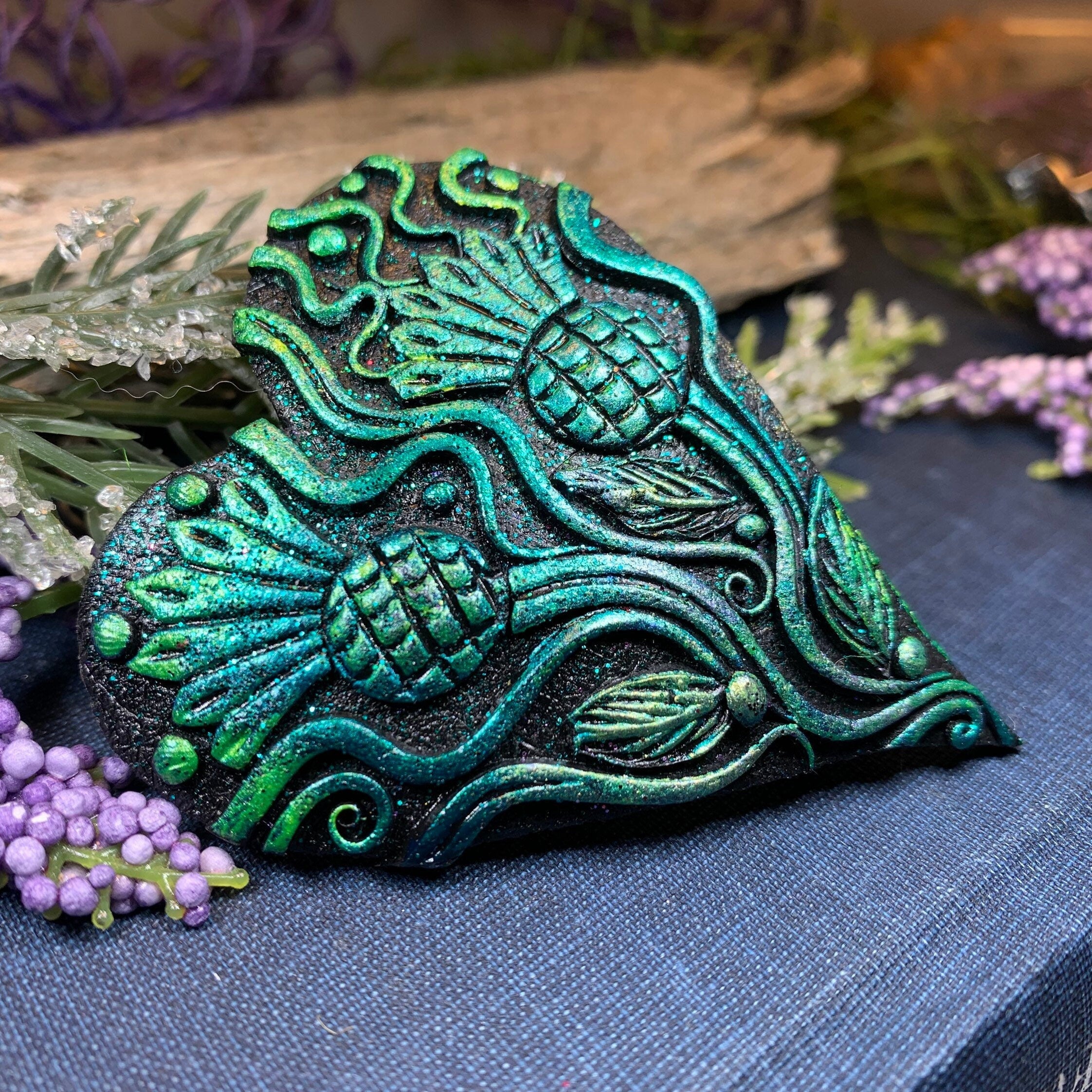 Adore Scottish Thistle Brooch - Handmade in Scotland