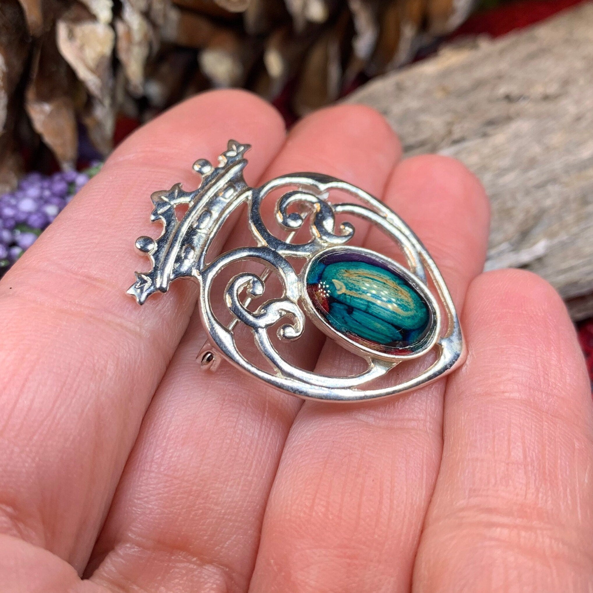 Heathergems Luckenbooth Brooch - Handmade in Scotland