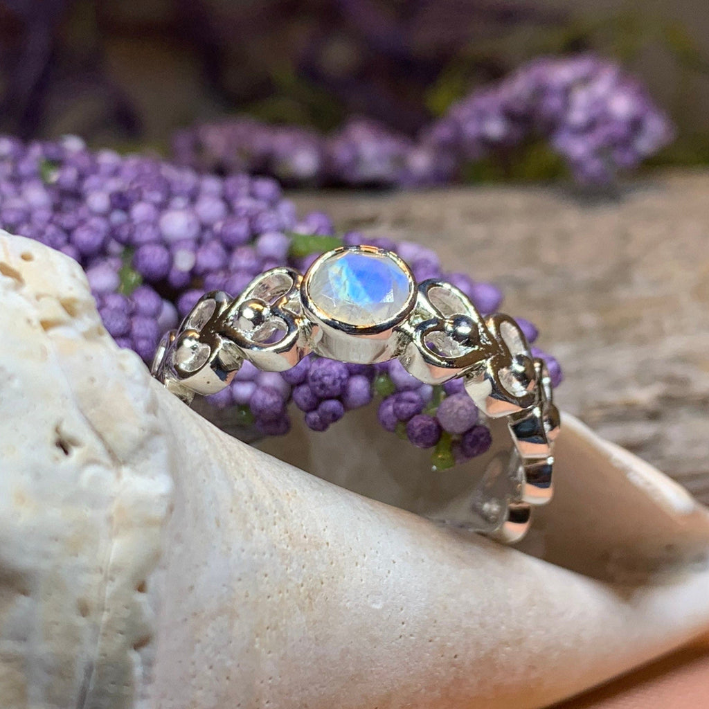 Jarida Celtic Love Knot Ring with Moonstone