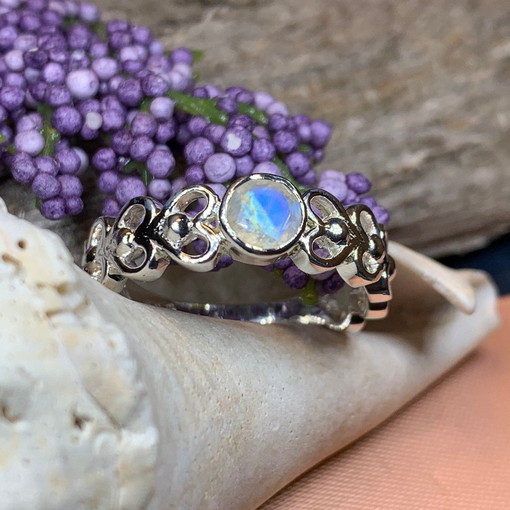 Jarida Celtic Love Knot Ring with Moonstone