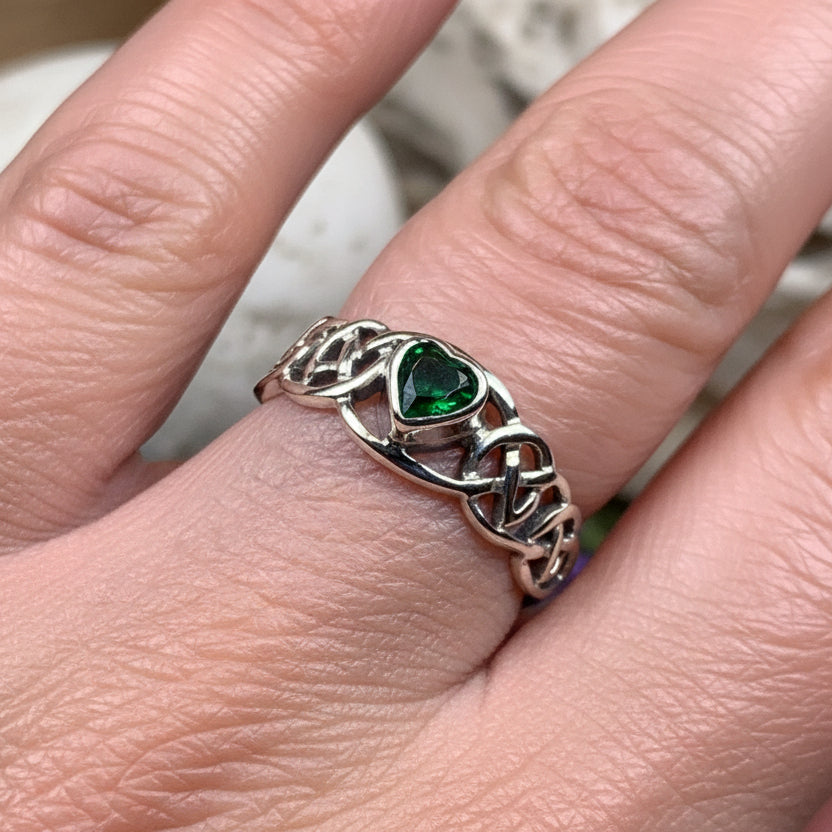 Amore Celtic Heart Ring in Sterling Silver