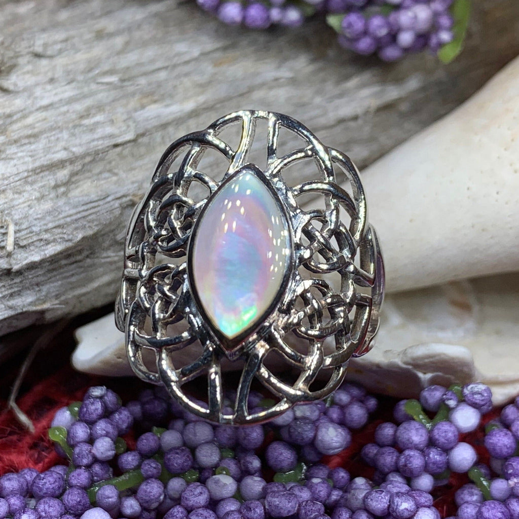 Nireena Celtic Knot Ring with Mother of Pearl