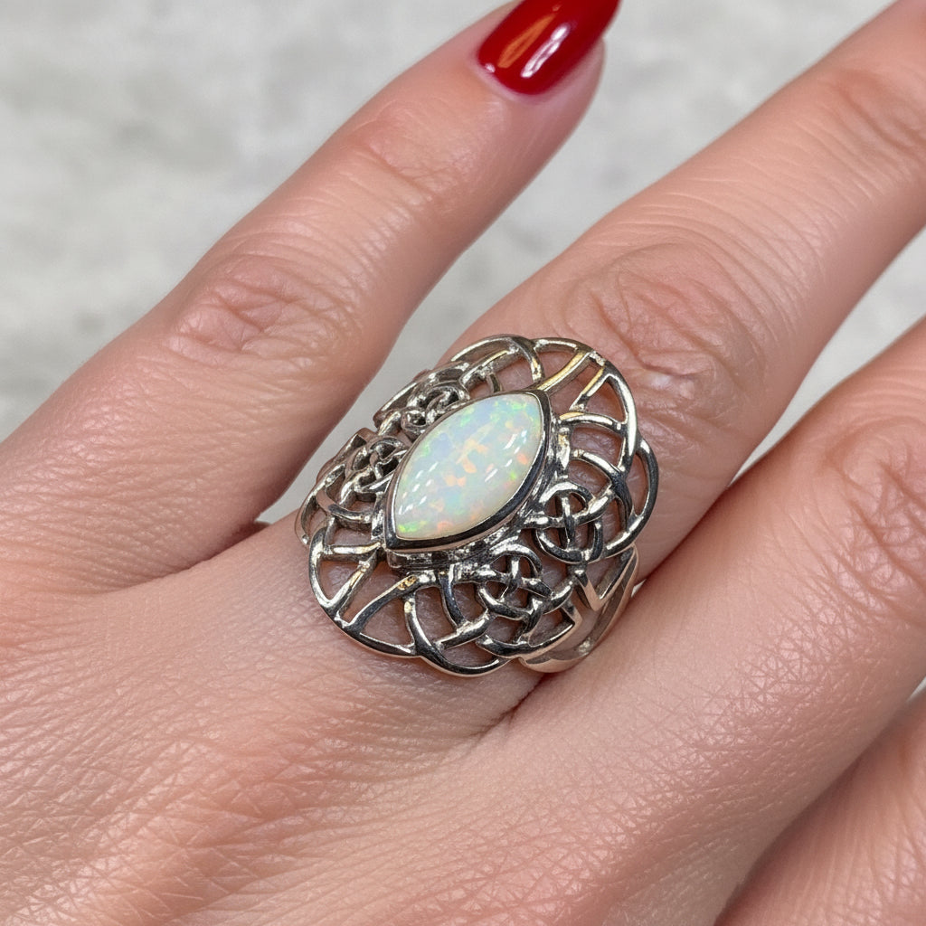 Nireena Celtic Knot Ring with Mother of Pearl