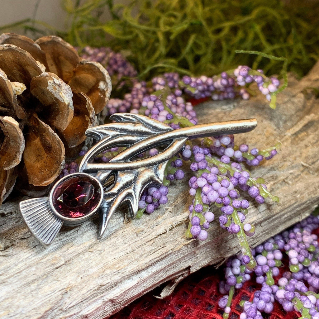 Purple Fields Thistle Brooch - Handmade in Scotland