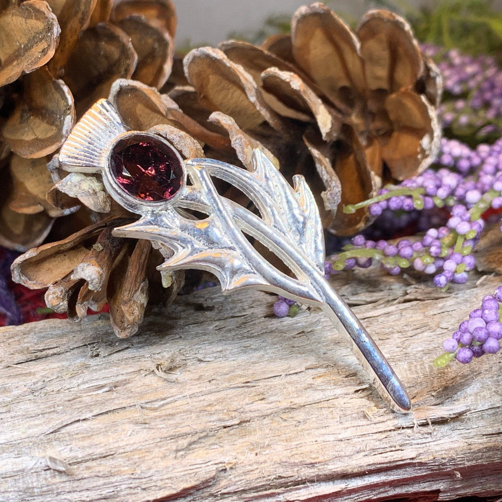 Purple Fields Thistle Brooch - Handmade in Scotland