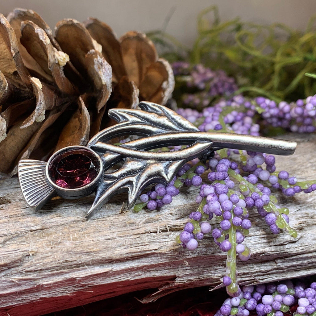 Purple Fields Thistle Brooch - Handmade in Scotland