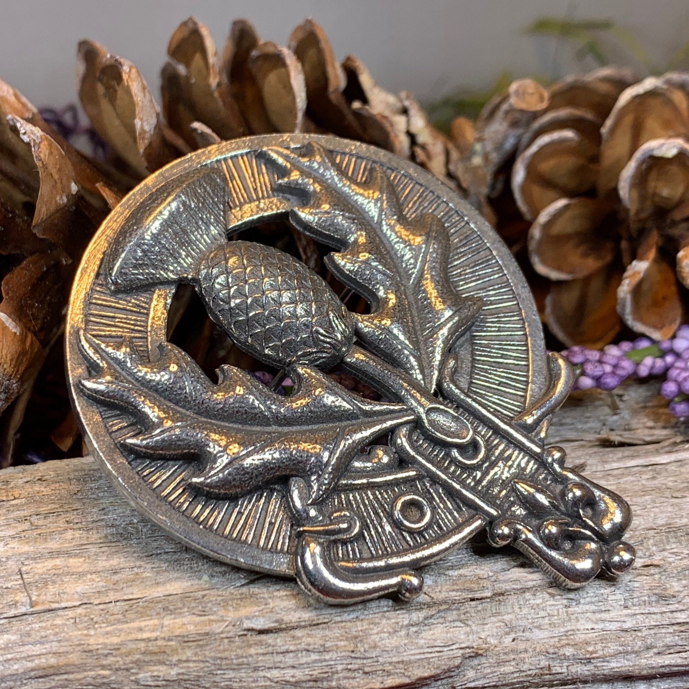 Caledonian Pride Thistle Brooch - Handmade in Scotland