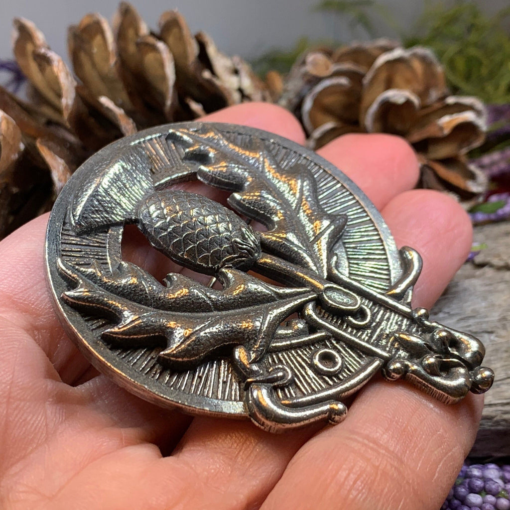 Caledonian Pride Thistle Brooch - Handmade in Scotland