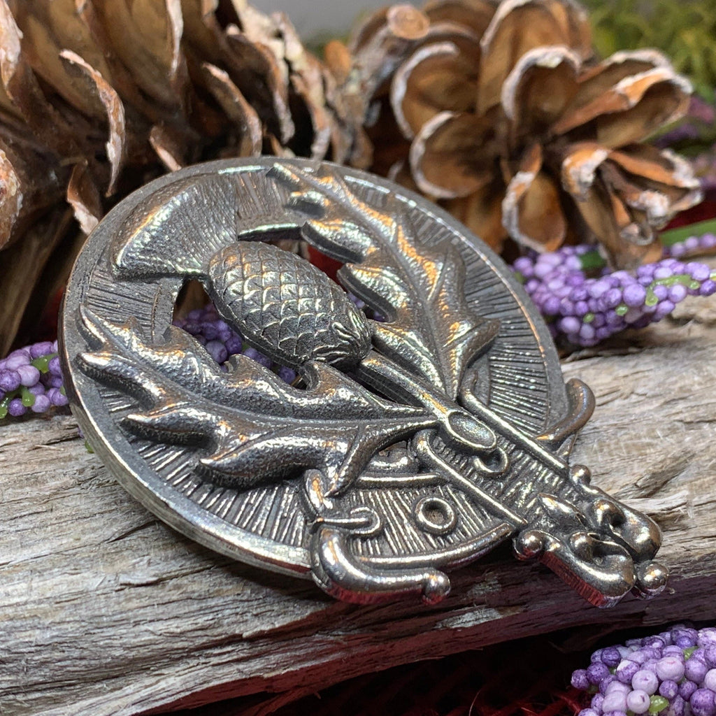 Caledonian Pride Thistle Brooch - Handmade in Scotland