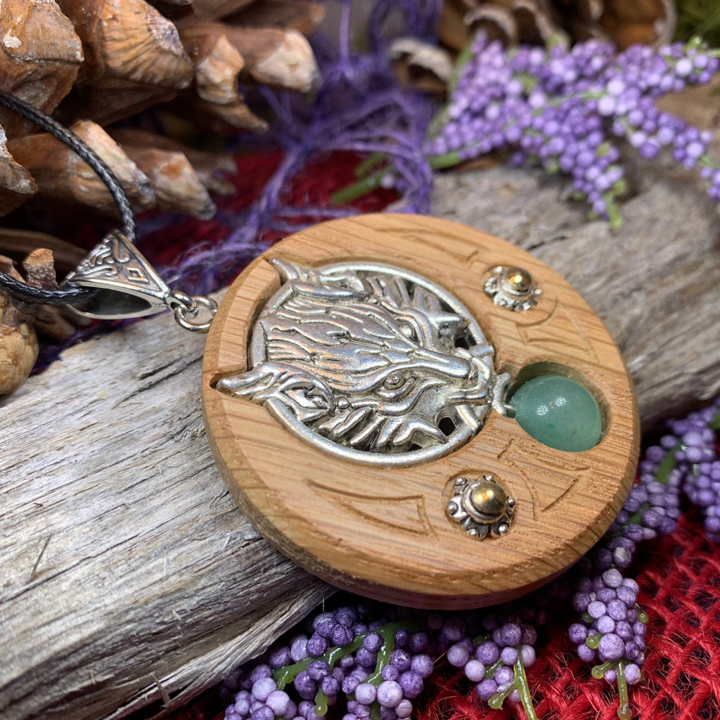 Iroko Forest Wolf Necklace - Handmade in Ireland