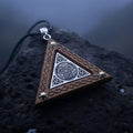 Black Walnut Triple Spiral Necklace - Handmade in Ireland