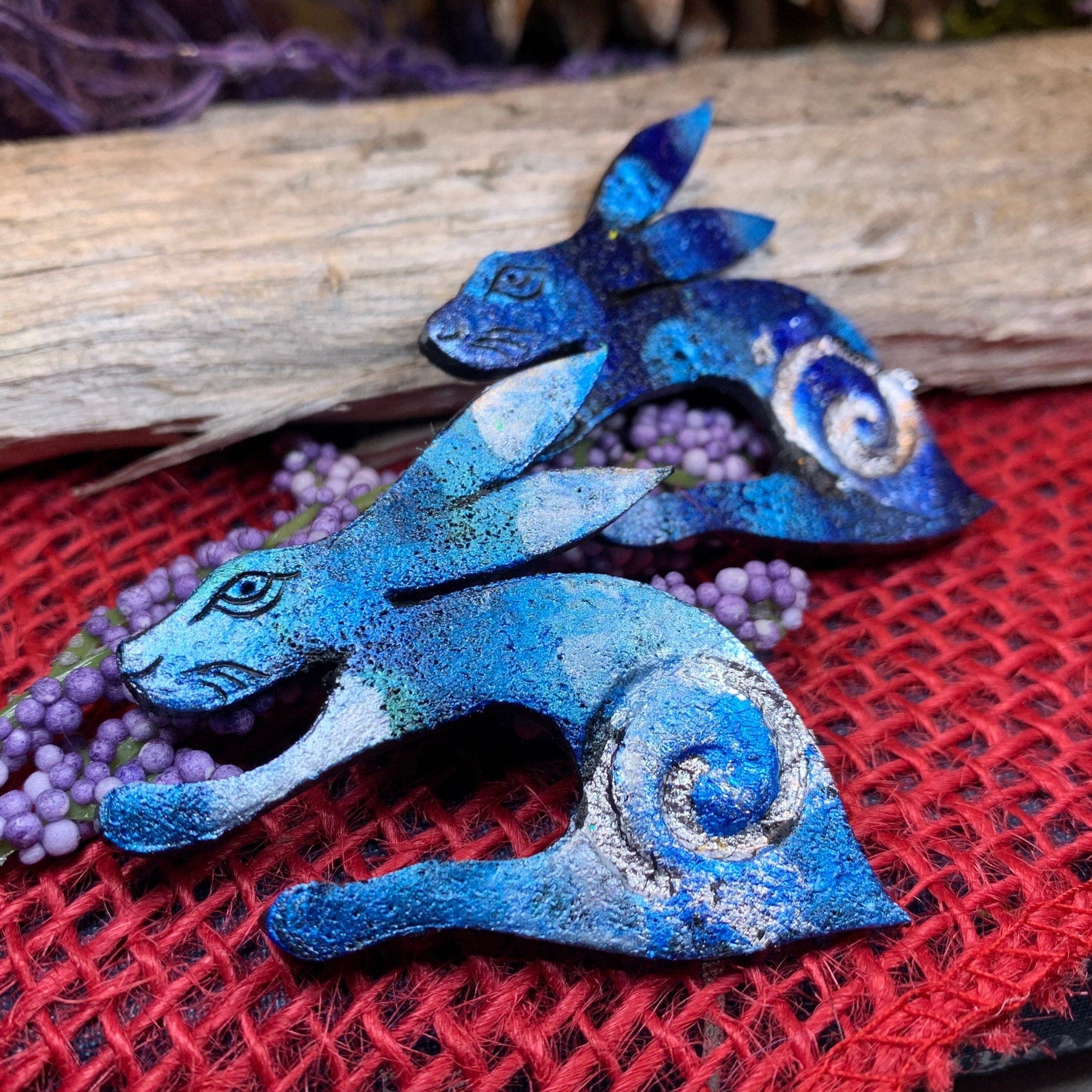 Zahina Rabbit Brooch - Handmade in Scotland
