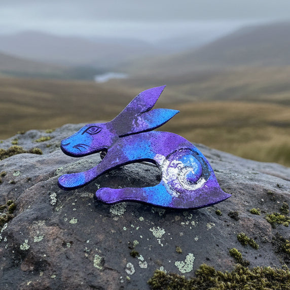 Zahina Rabbit Brooch - Handmade in Scotland
