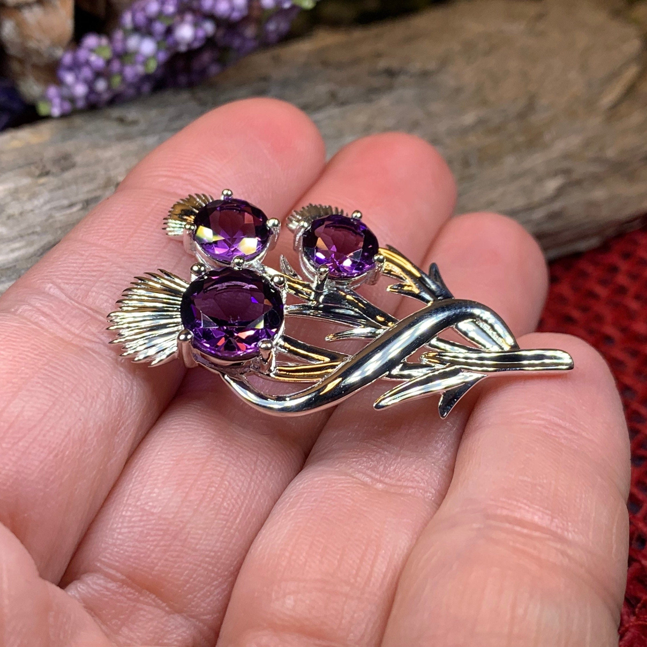 Cairn Croy Scottish Thistle Brooch