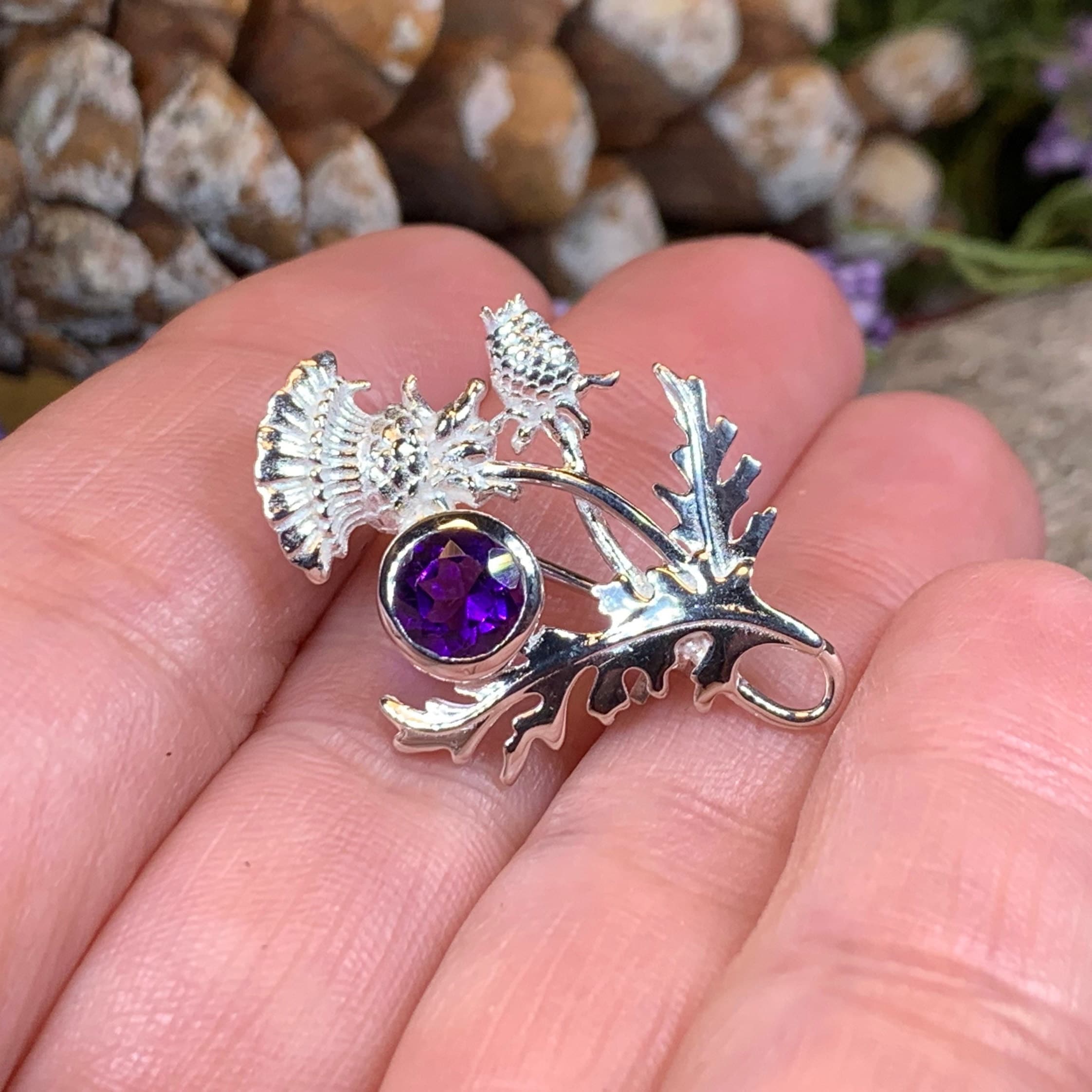 Cairn Ross Scottish Thistle Brooch