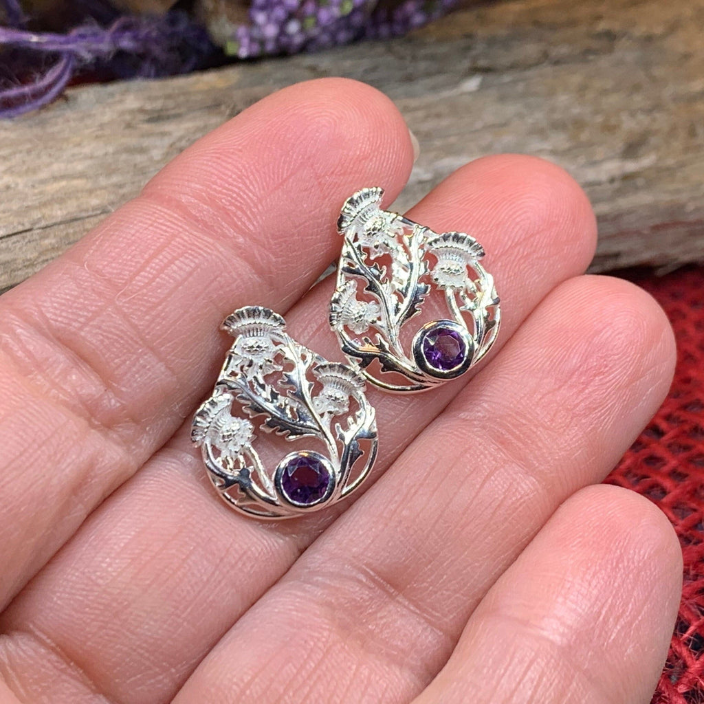 Cairn Baird Scottish Thistle Post Earrings