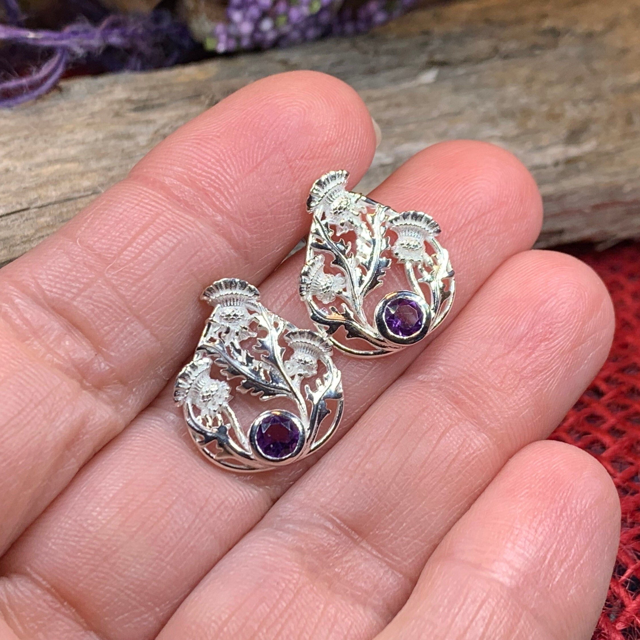 Cairn Baird Scottish Thistle Post Earrings