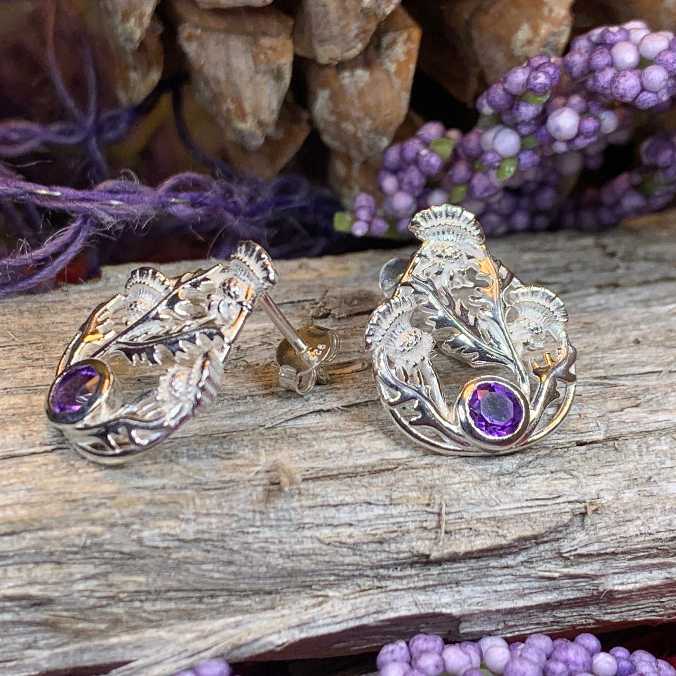 Cairn Baird Scottish Thistle Post Earrings