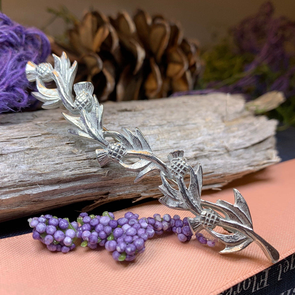 Joyful Scottish Thistle Brooch - Handmade in Scotland