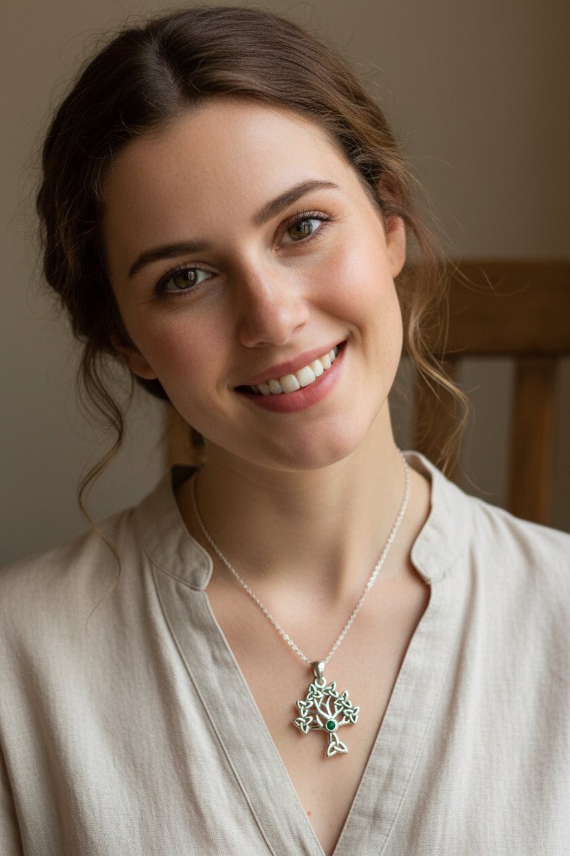 Destiny Celtic Tree of Life Necklace in Sterling Silver