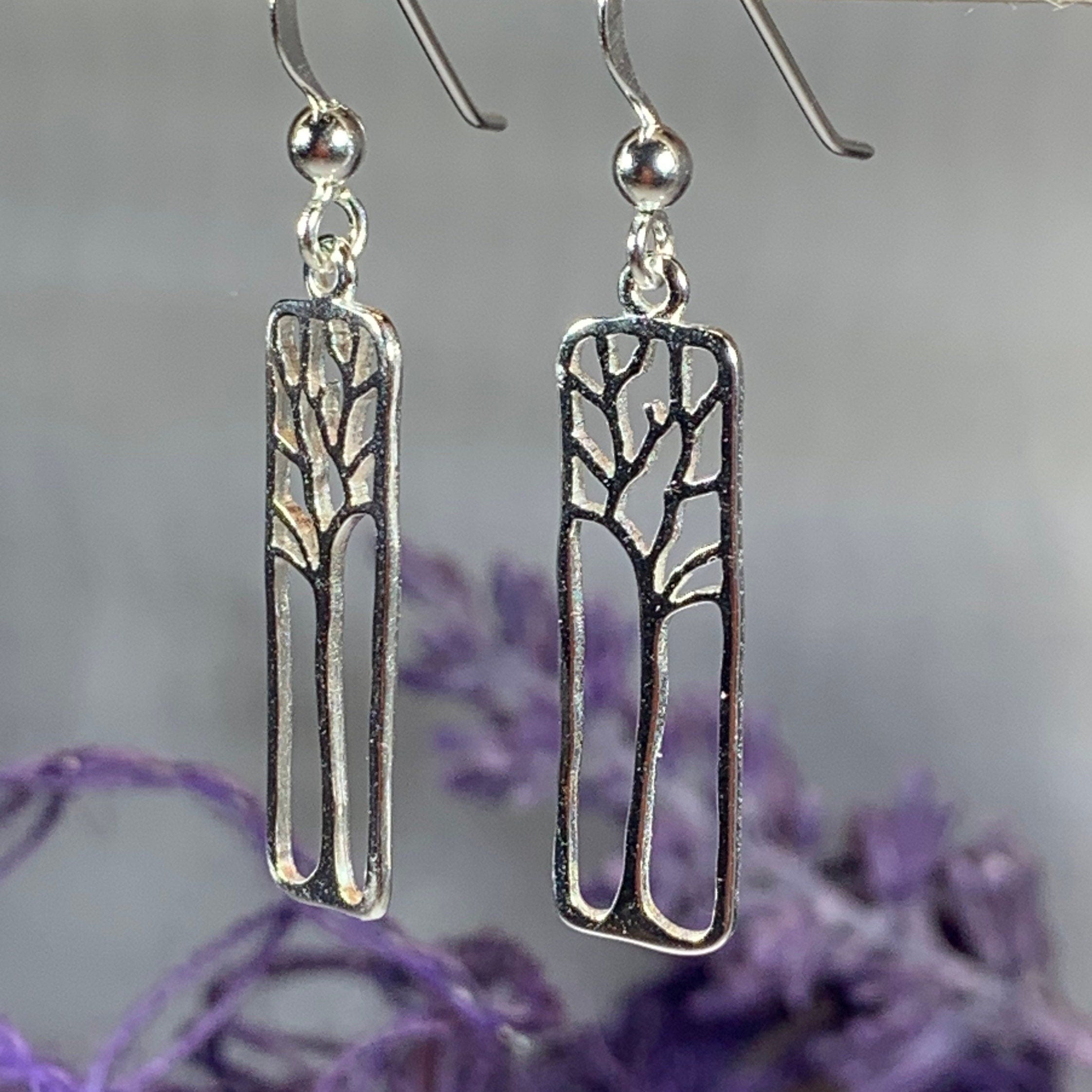 Charlotte Tree of Life Earrings in Sterling Silver