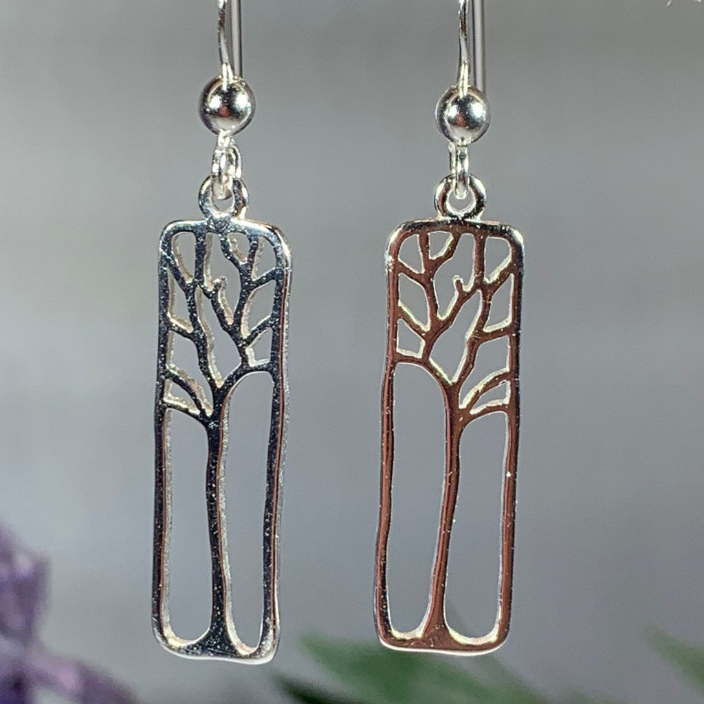 Charlotte Tree of Life Earrings in Sterling Silver