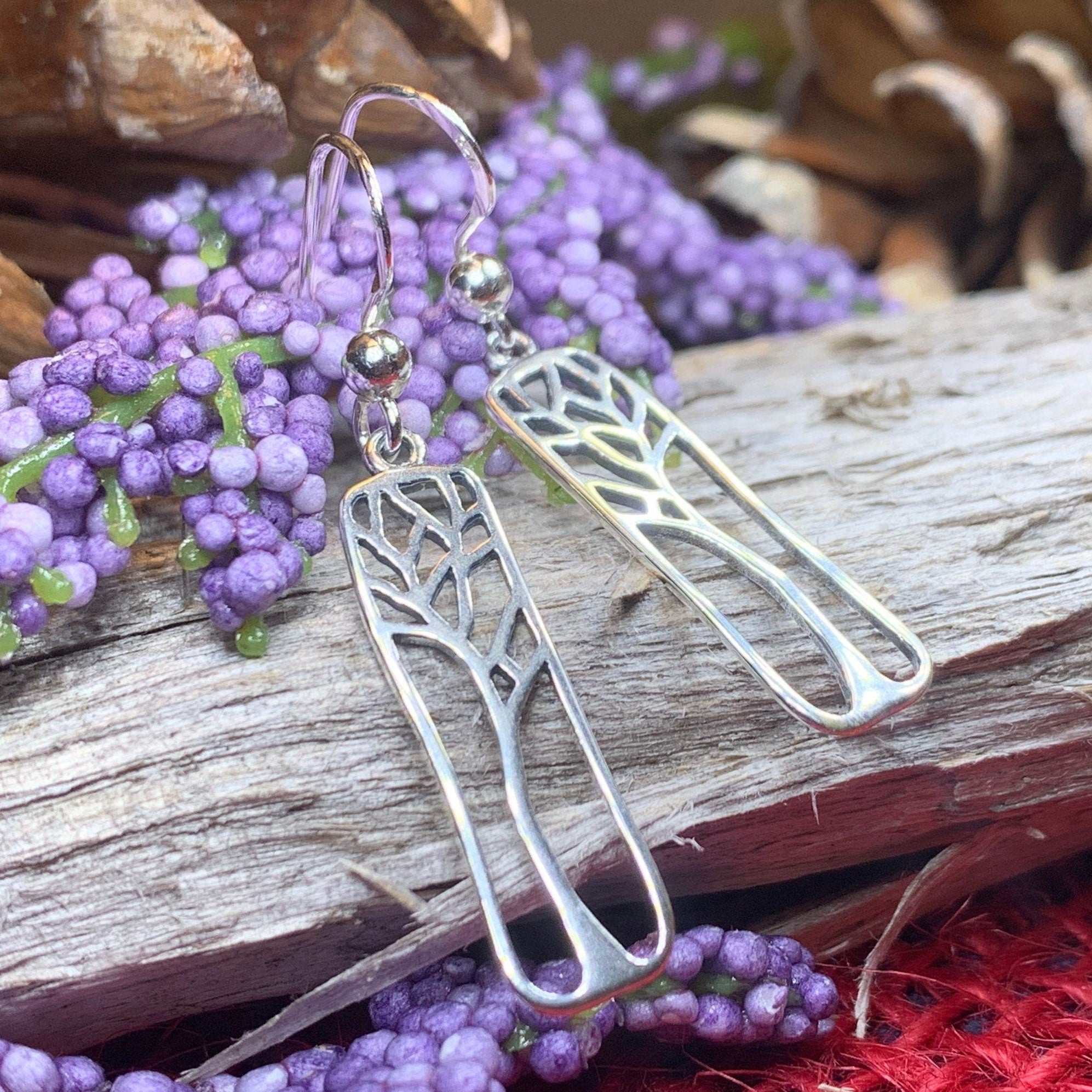 Charlotte Tree of Life Earrings in Sterling Silver