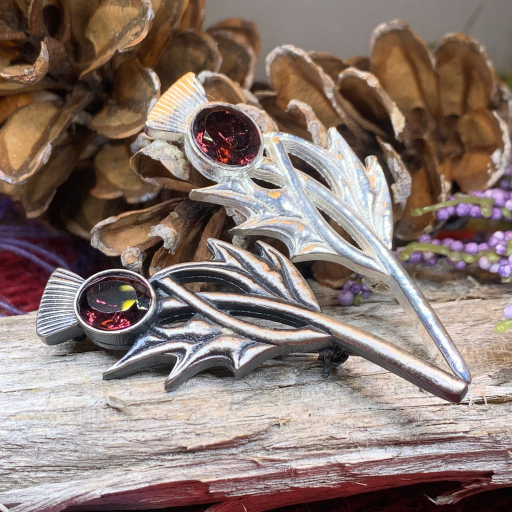 Purple Fields Thistle Brooch - Handmade in Scotland