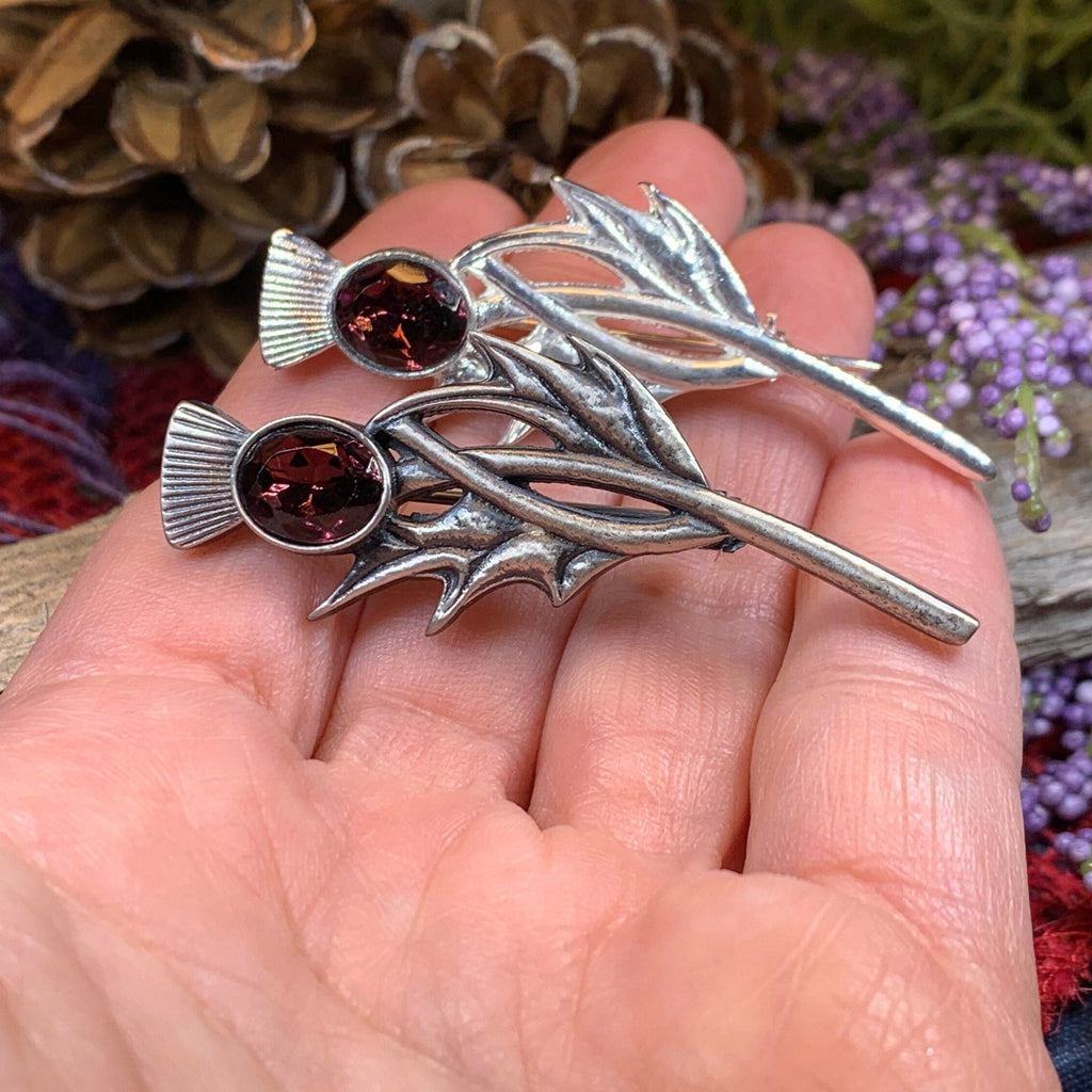 Purple Fields Thistle Brooch - Handmade in Scotland
