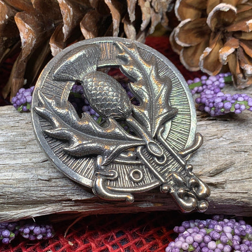Caledonian Pride Thistle Brooch - Handmade in Scotland