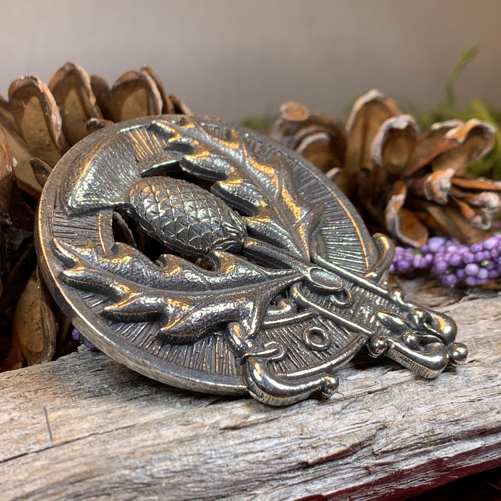Caledonian Pride Thistle Brooch - Handmade in Scotland