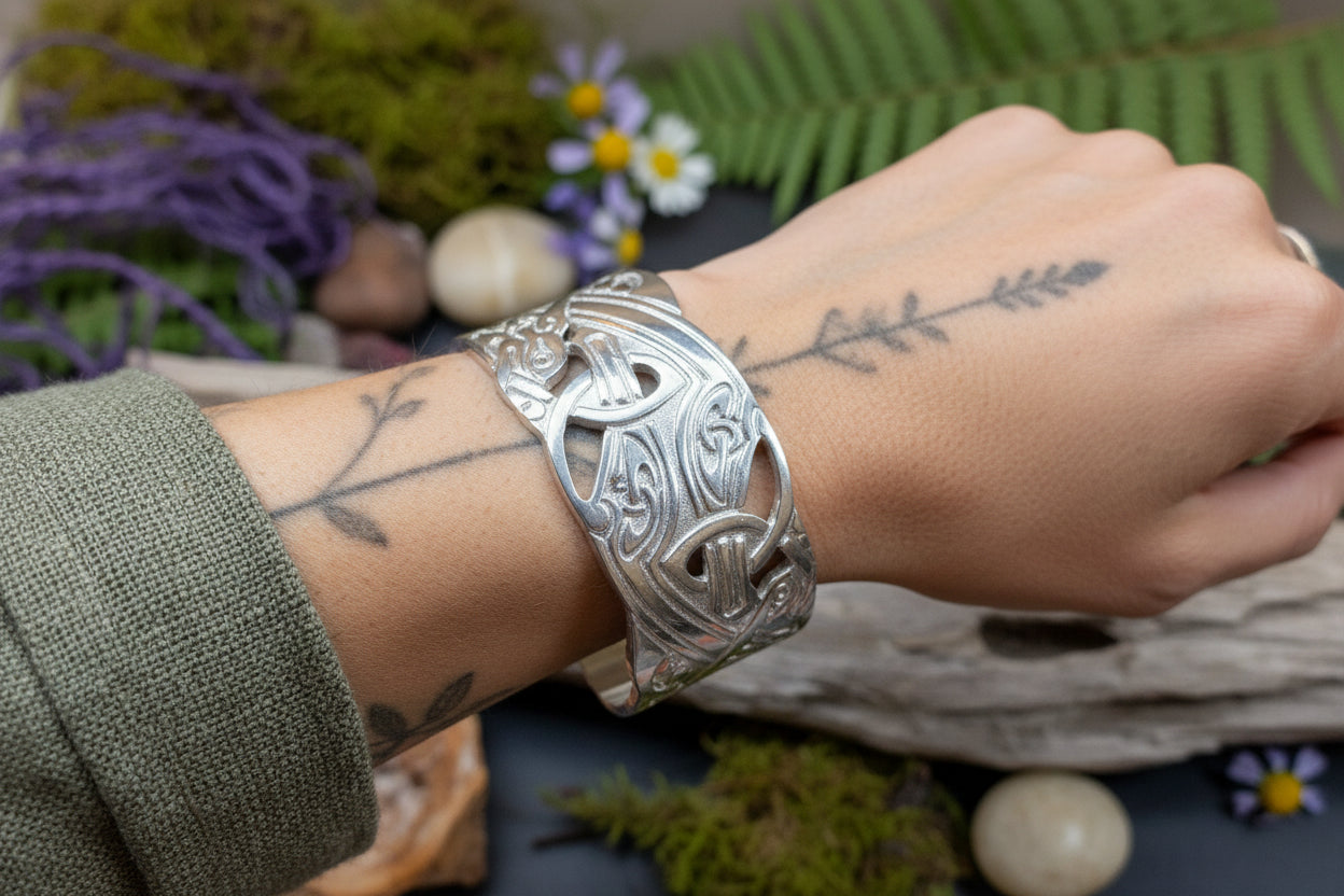 Hamilton Celtic Knot Cuff Bracelet - Handmade in Scotland