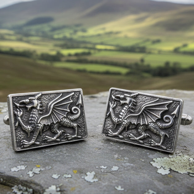 Aeron Welsh Dragon Cufflinks for Men
