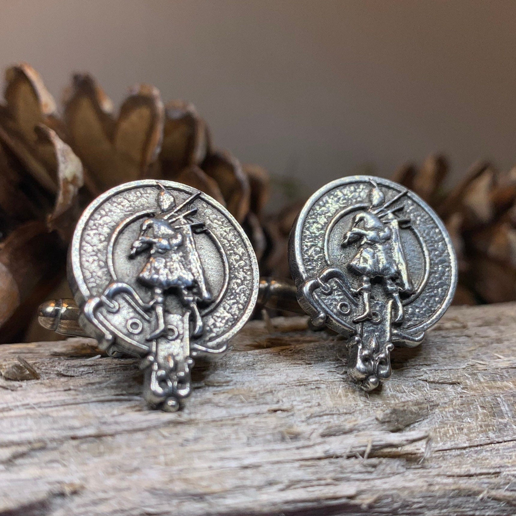 Bagpipes Cuff Links - Handmade in Scotland