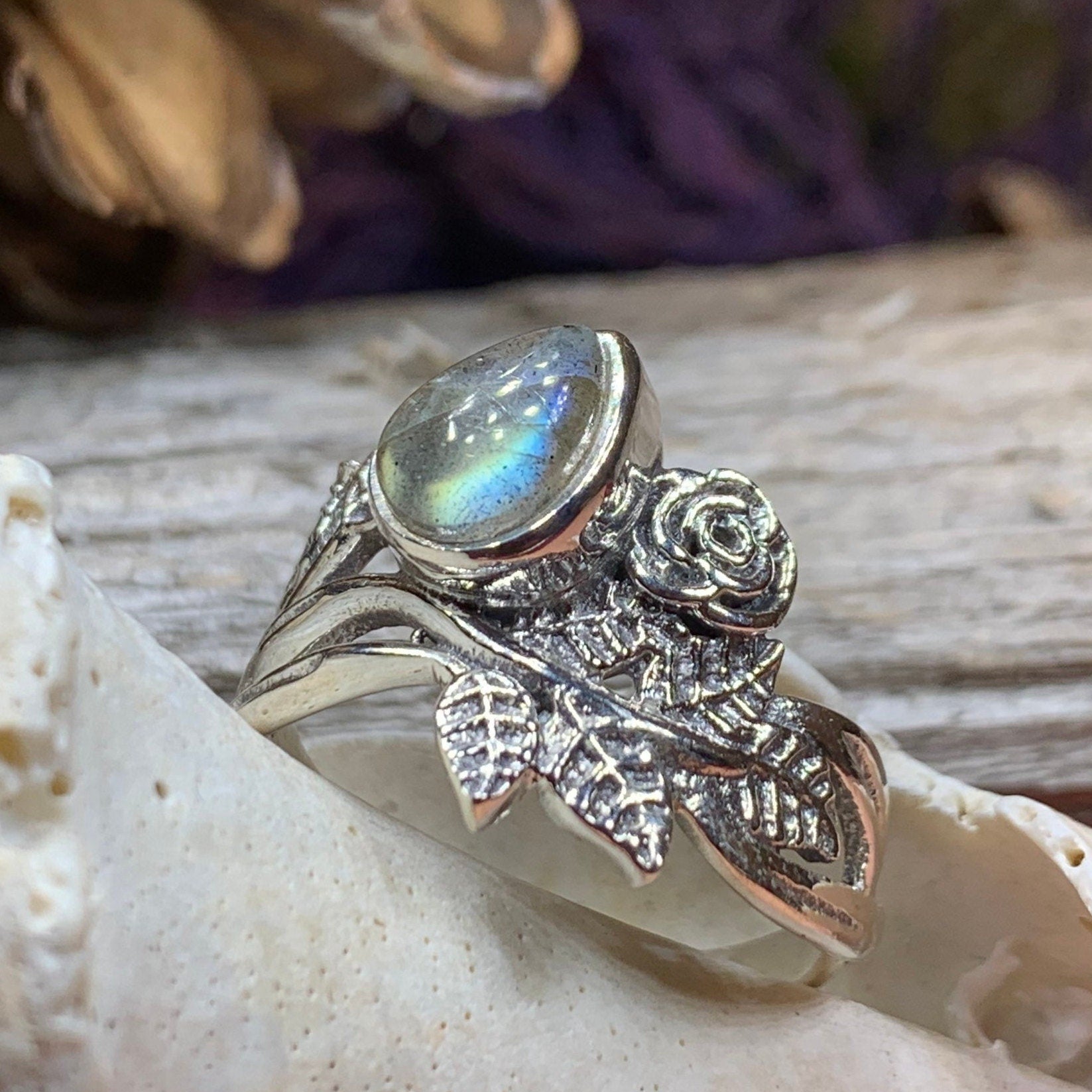 Wild Irish Rose Ring in Sterling Silver