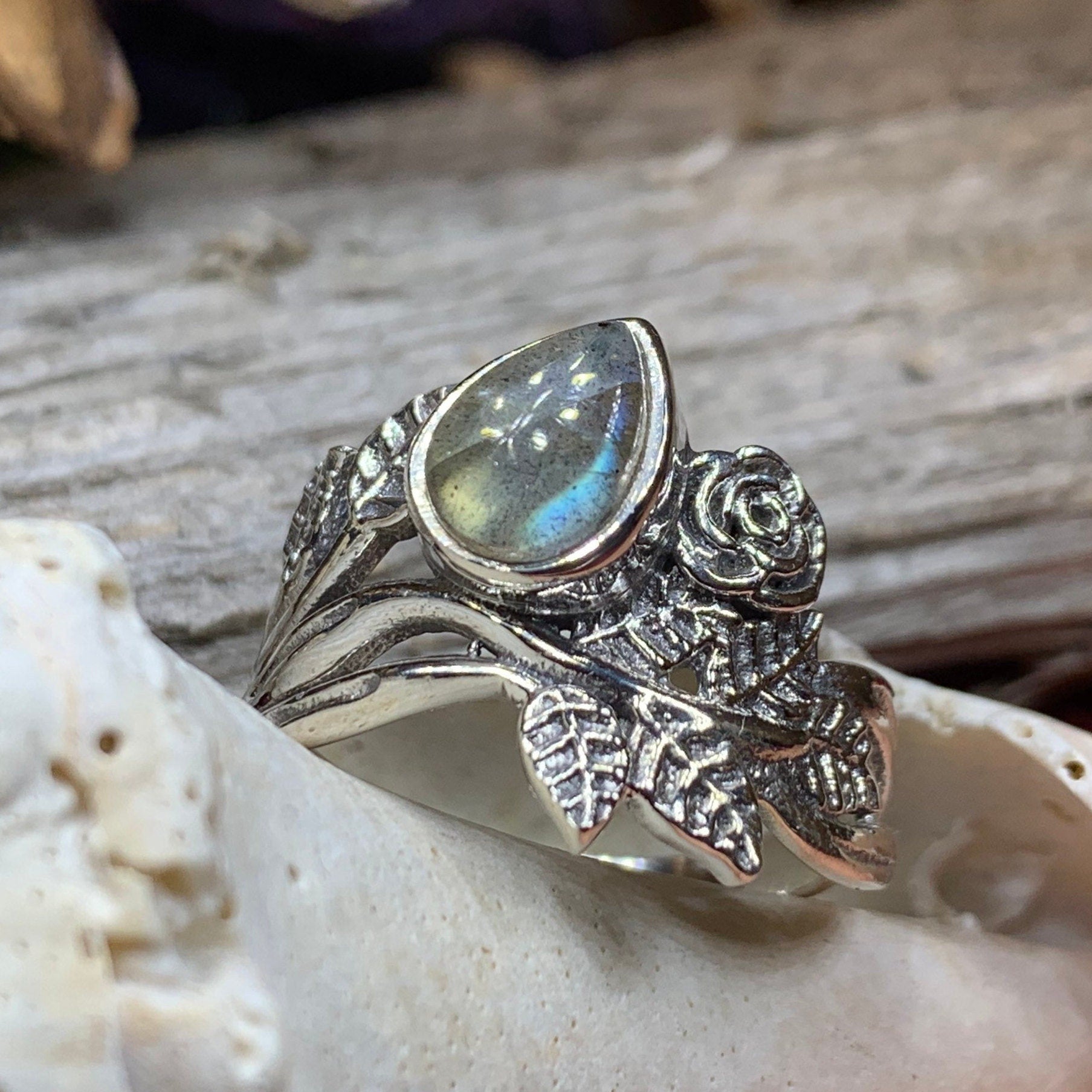 Wild Irish Rose Ring in Sterling Silver