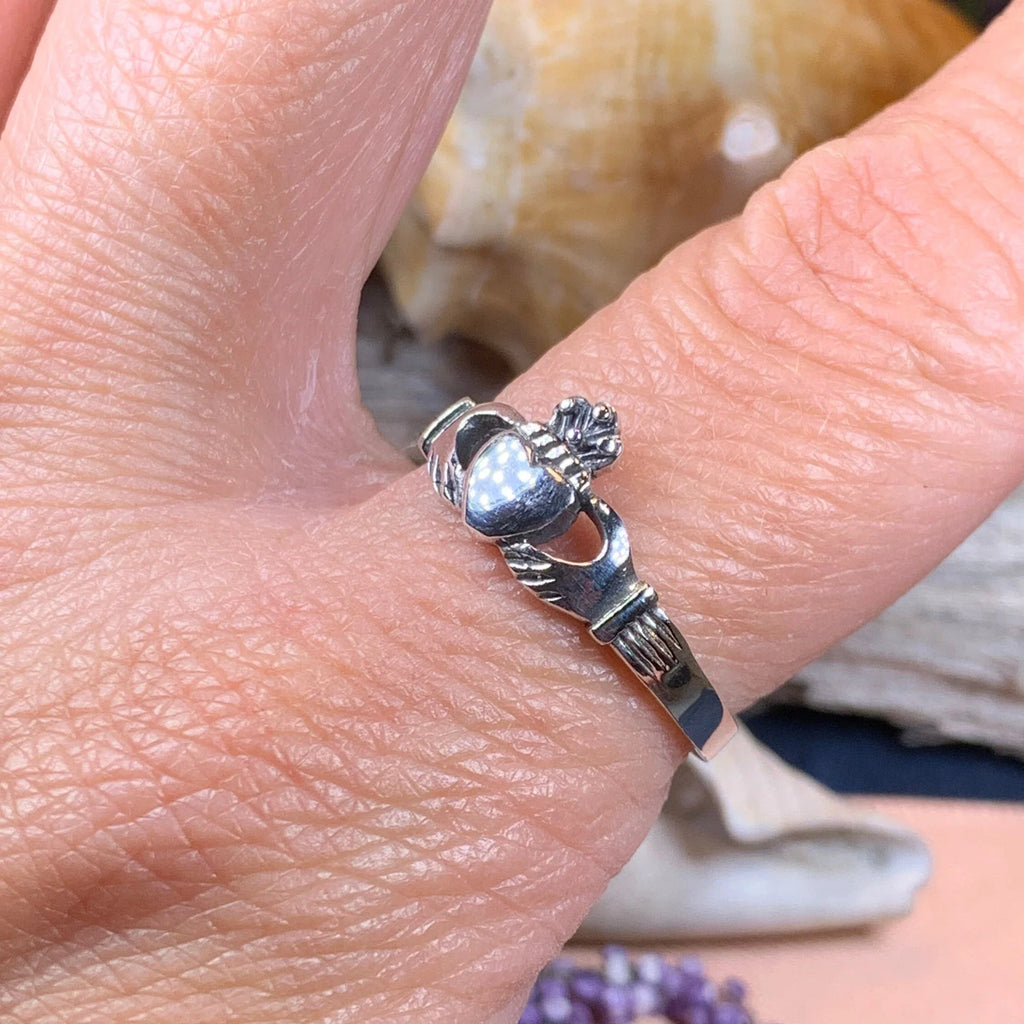 Delvin Irish Claddagh Ring in Sterling Silver