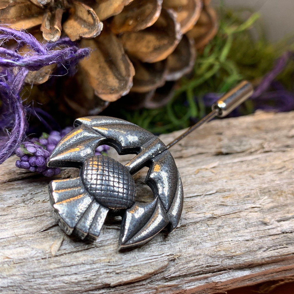 Clyde Thistle Stick Pin - Handmade in Scotland
