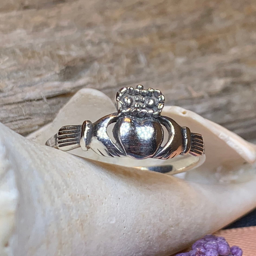 Cora Irish Claddagh Ring in Sterling Silver