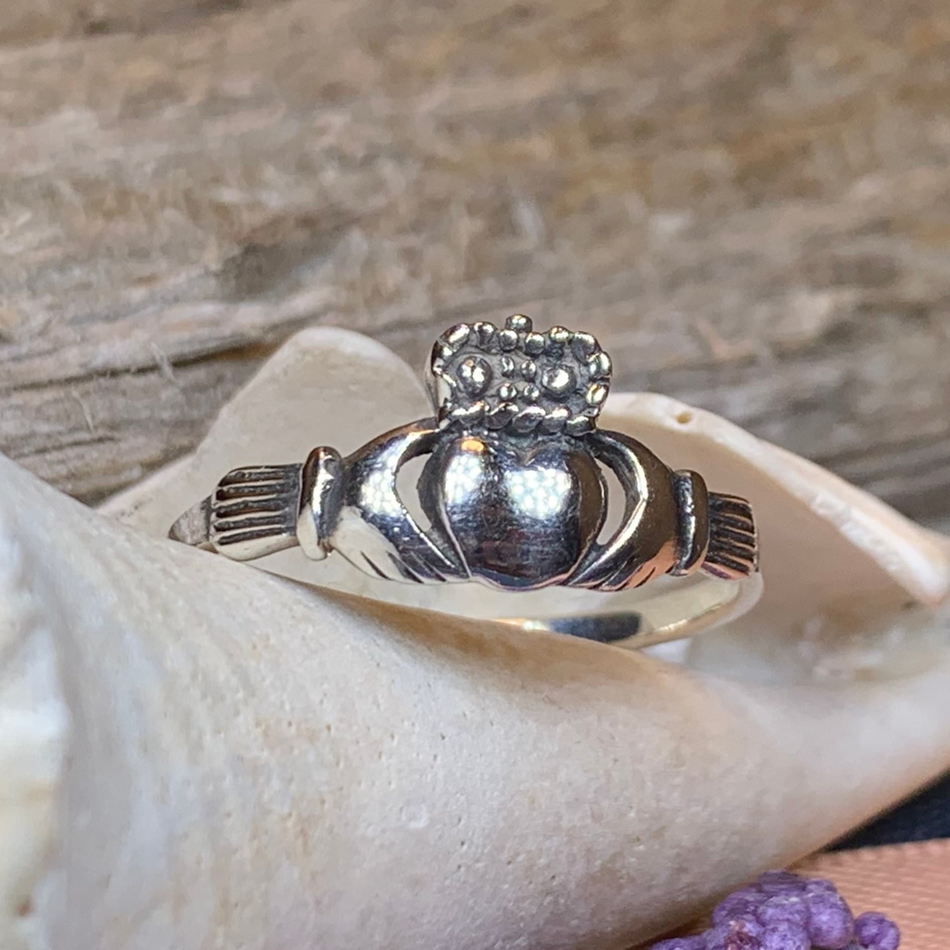 Cora Irish Claddagh Ring in Sterling Silver