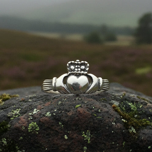 Cora Irish Claddagh Ring in Sterling Silver
