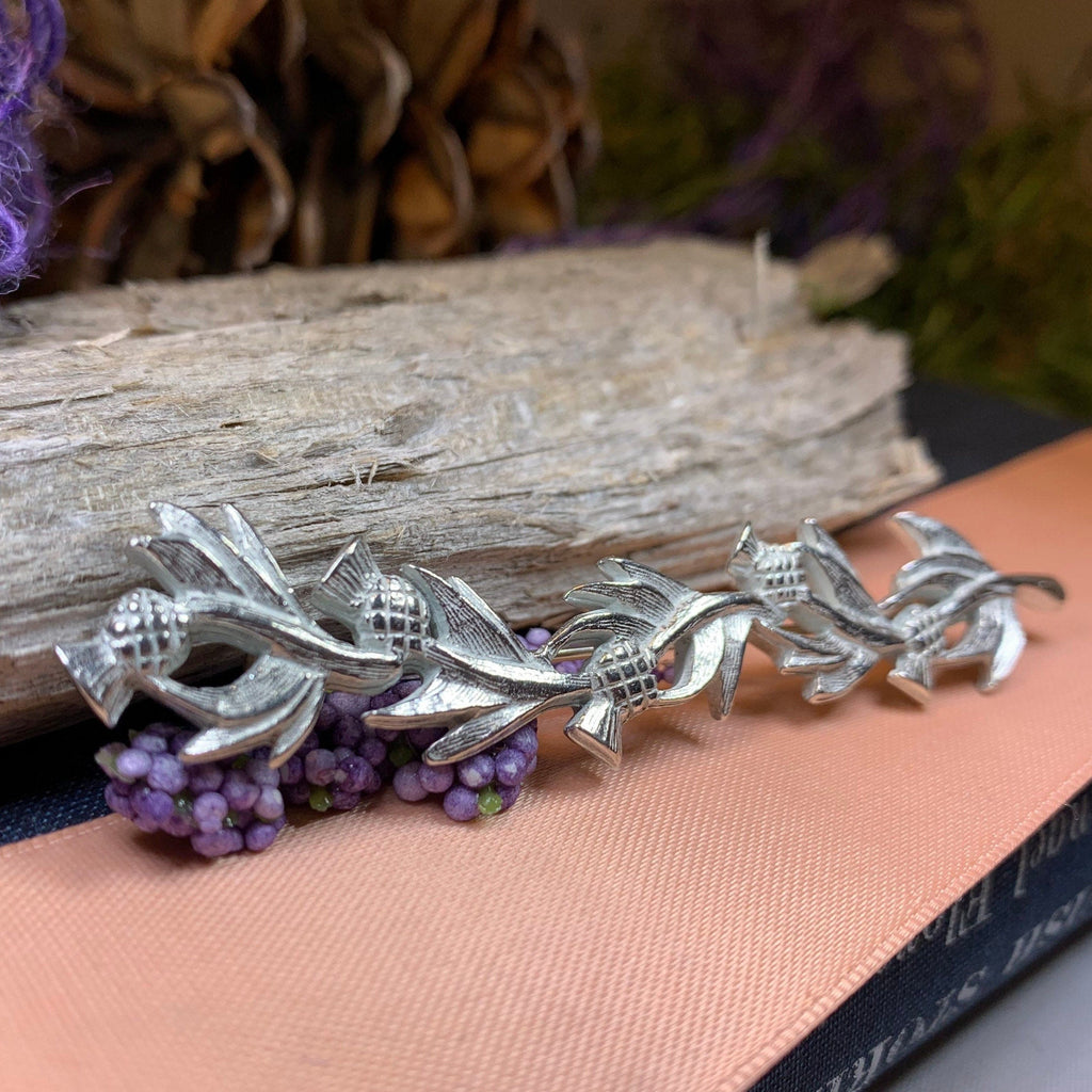 Joyful Scottish Thistle Brooch - Handmade in Scotland