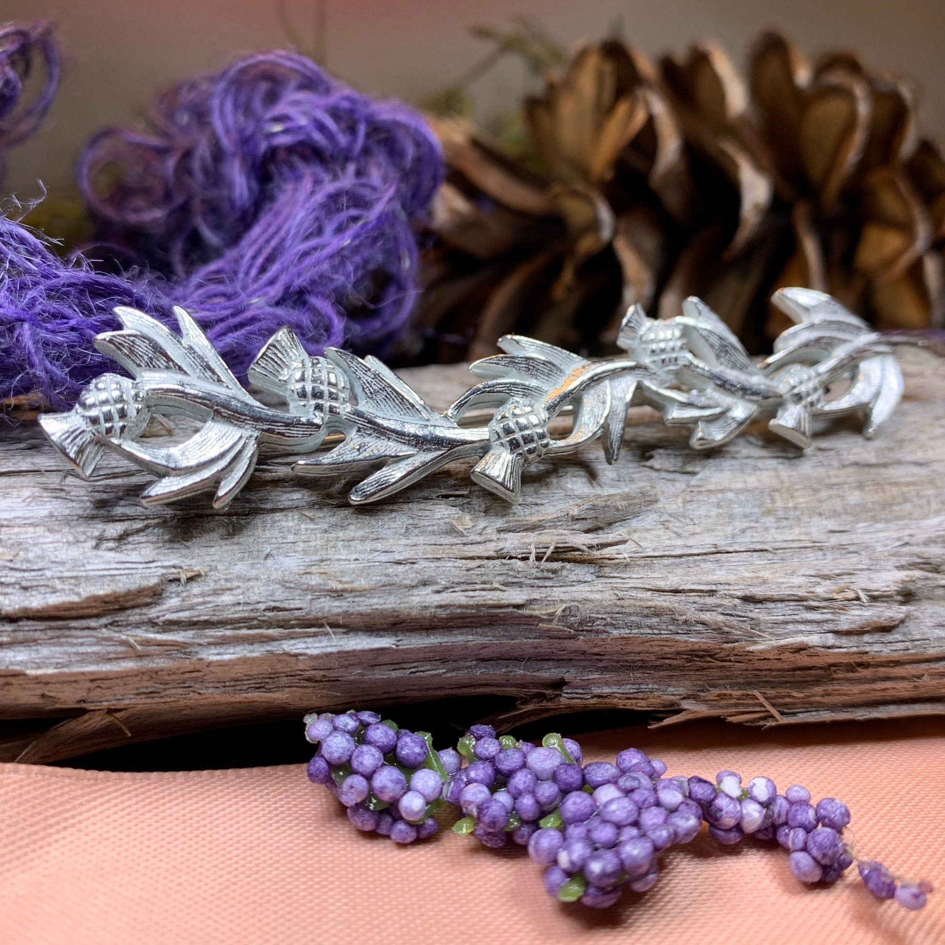 Joyful Scottish Thistle Brooch - Handmade in Scotland